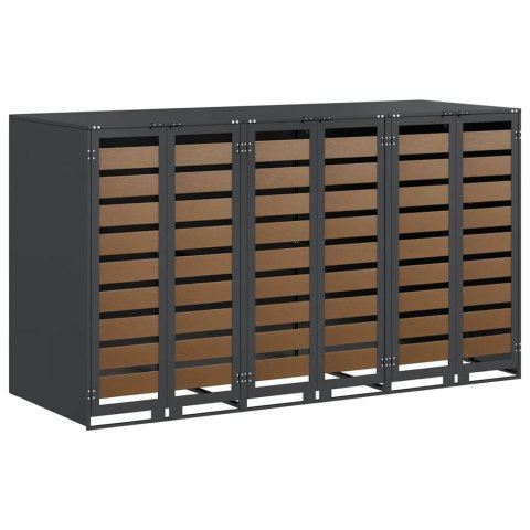 Przechowalnia na 3 kosze na odpady 340 x 77.5 x 115.5 cm Stal