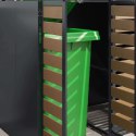 Przechowalnia na 3 kosze na odpady 340 x 77.5 x 115.5 cm Stal