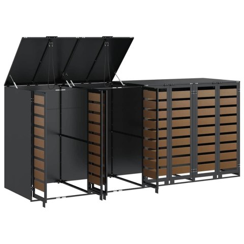 Przechowalnia na 3 kosze na odpady 340 x 77.5 x 115.5 cm Stal