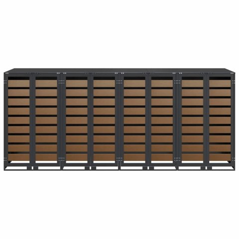 Przechowalnia na 3 kosze na odpady 340 x 77.5 x 115.5 cm Stal