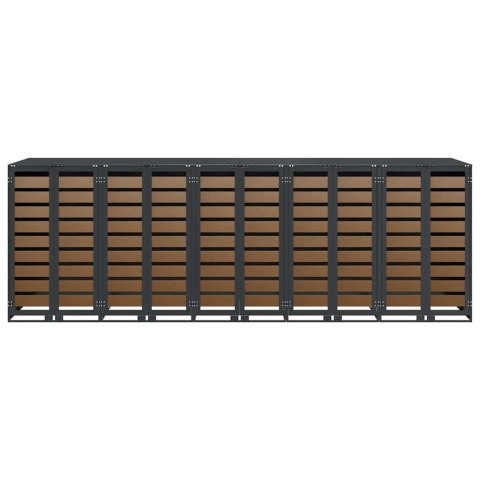 Przechowalnia na 3 kosze na odpady 340 x 77.5 x 115.5 cm Stal