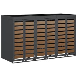 Przechowalnia na 3 kosze na odpady 340 x 77.5 x 115.5 cm Stal