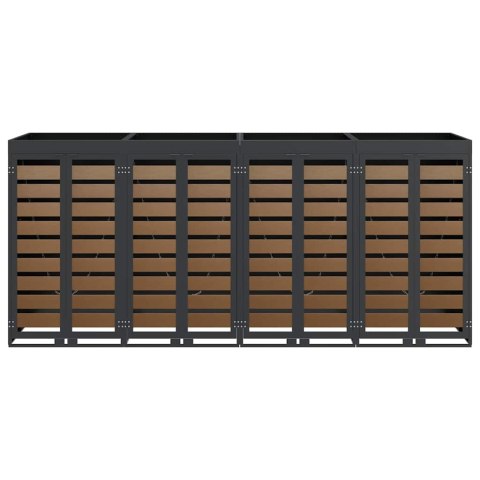 Przechowalnia na 3 kosze na odpady 340 x 77.5 x 115.5 cm Stal