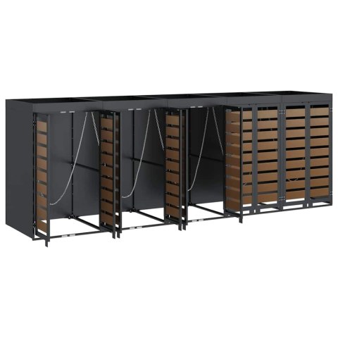 Przechowalnia na 3 kosze na odpady 340 x 77.5 x 115.5 cm Stal