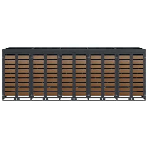 Przechowalnia na 3 kosze na odpady 340 x 77.5 x 115.5 cm Stal