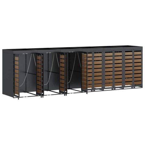 Przechowalnia na 3 kosze na odpady 340 x 77.5 x 115.5 cm Stal