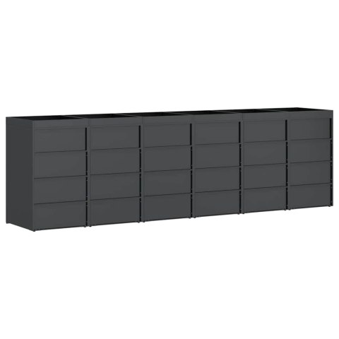 Przechowalnia na 3 kosze na odpady 340 x 77.5 x 115.5 cm Stal