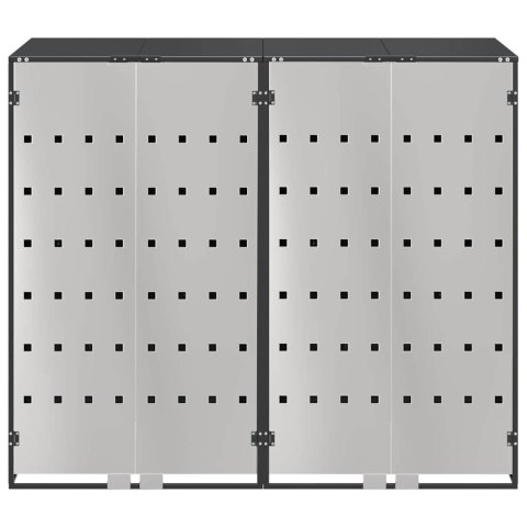 Przechowalnia na 3 kosze na odpady 340 x 77.5 x 115.5 cm Stal