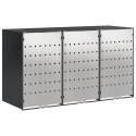 Przechowalnia na 3 kosze na odpady 340 x 77.5 x 115.5 cm Stal