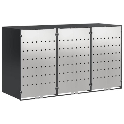Przechowalnia na 3 kosze na odpady 340 x 77.5 x 115.5 cm Stal