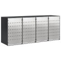 Przechowalnia na 3 kosze na odpady 340 x 77.5 x 115.5 cm Stal