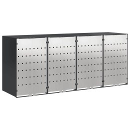 Przechowalnia na 3 kosze na odpady 340 x 77.5 x 115.5 cm Stal