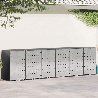 Przechowalnia na 3 kosze na odpady 340 x 77.5 x 115.5 cm Stal