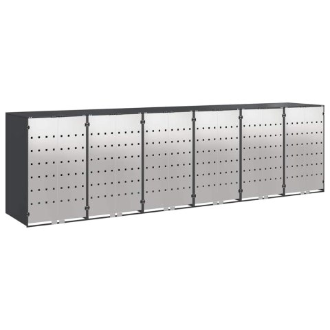 Przechowalnia na 3 kosze na odpady 340 x 77.5 x 115.5 cm Stal