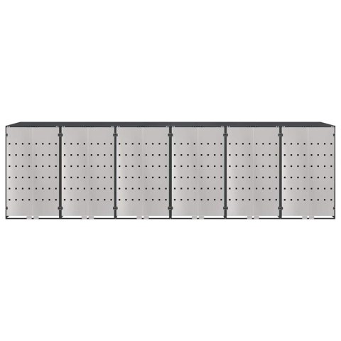 Przechowalnia na 3 kosze na odpady 340 x 77.5 x 115.5 cm Stal