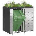 Przechowalnia na 3 kosze na odpady 340 x 77.5 x 115.5 cm Stal