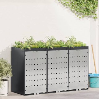 Przechowalnia na 3 kosze na odpady 340 x 77.5 x 115.5 cm Stal