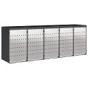Przechowalnia na 3 kosze na odpady 340 x 77.5 x 115.5 cm Stal