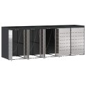 Przechowalnia na 3 kosze na odpady 340 x 77.5 x 115.5 cm Stal