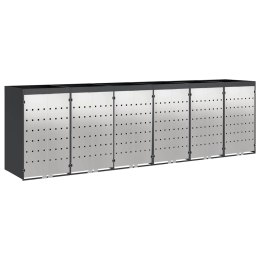Przechowalnia na 3 kosze na odpady 340 x 77.5 x 115.5 cm Stal