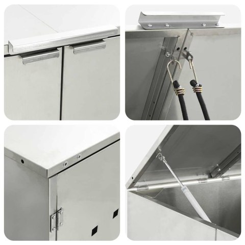 Przechowalnia na 3 kosze na odpady 340 x 77.5 x 115.5 cm