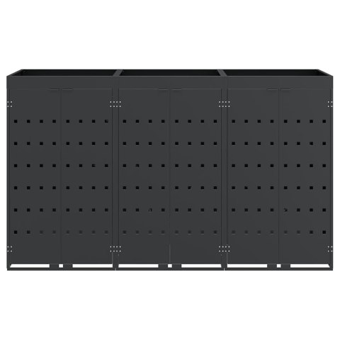 Przechowalnia na 3 kosze na odpady Antracyt