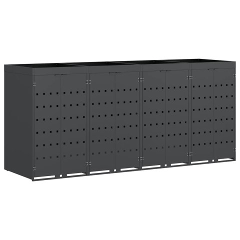 Przechowalnia na 4 kosze na odpady Antracyt