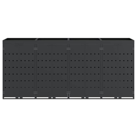 Przechowalnia na 4 kosze na odpady Antracyt