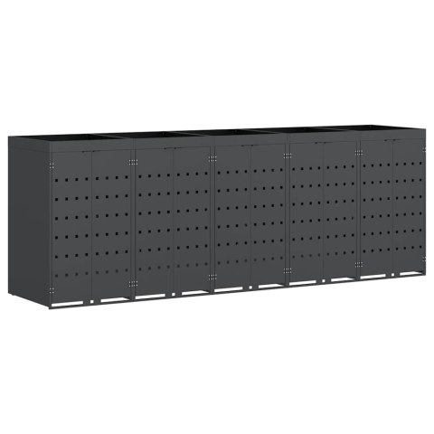 Przechowalnia na 5 koszy na odpady Antracyt