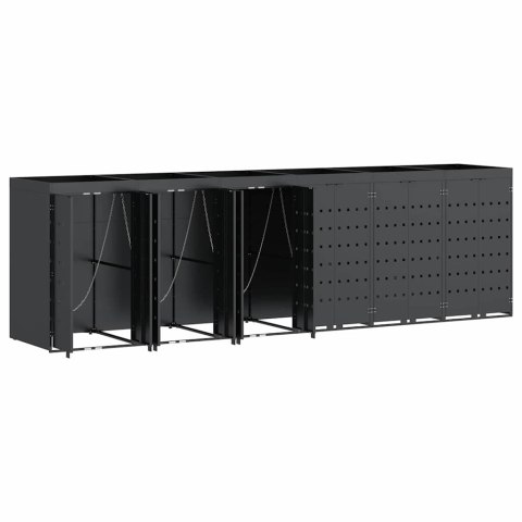 Przechowalnia na 6 koszy na odpady Antracyt