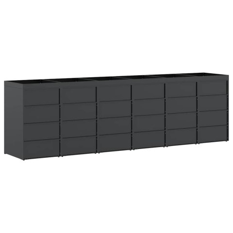 Przechowalnia na 6 koszy na odpady Antracyt