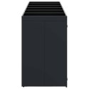Przechowalnia na 6 koszy na odpady Czarny 408 x 77,5 x 121,5 cm