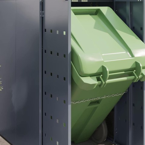 Przechowalnia na 6 koszy na odpady Jasnoszary