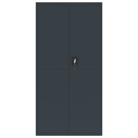 Szafa na dokumenty, antracytowa, 90x40x180 cm, stalowa