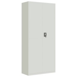 Szafa na dokumenty, jasnoszara, 90x40x200 cm, stalowa