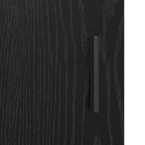 Zestaw mebli łazienkowych z półką z drzwiami 3 pcs Czarny Dąb