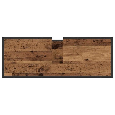 Zestaw mebli łazienkowych z półką z drzwiami 3 pcs Stare drewno