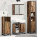 Zestaw mebli łazienkowych z półką z drzwiami 3 pcs Stare drewno