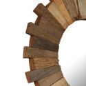 Lustro ścienne z ramą z drewna z odzysku, 50 cm