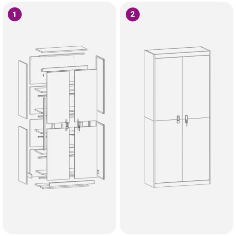Szafka do przechowywania 2 pcs Musztardowy Żółty