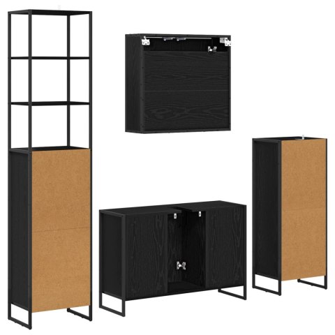 Zestaw mebli łazienkowych Czarny Dąb Materiał drewnopochodny