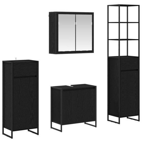 Zestaw mebli łazienkowych Czarny Dąb Materiał drewnopochodny