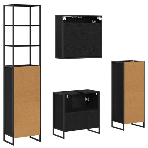 Zestaw mebli łazienkowych Czarny Dąb Materiał drewnopochodny