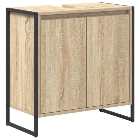 Zestaw mebli łazienkowych Dąb Sonoma Materiał drewnopochodny