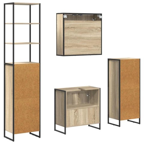 Zestaw mebli łazienkowych Dąb Sonoma Materiał drewnopochodny