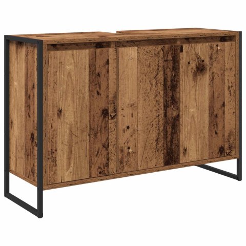 Zestaw mebli łazienkowych Stare drewno Materiał drewnopochodny