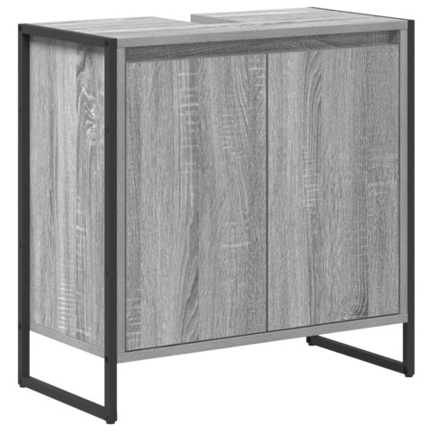 Zestaw mebli łazienkowych Szary Sonoma Materiał drewnopochodny