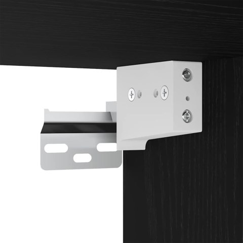 Zestaw mebli łazienkowych z szufladą z półką 3 pcs Czarny Dąb