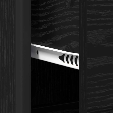 Zestaw mebli łazienkowych z szufladą z półką 4 pcs Czarny Dąb