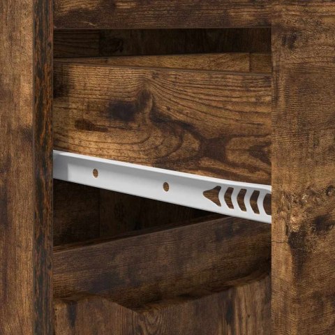 Zestaw mebli łazienkowych z szufladą z półką 4 pcs Dąb wędzony